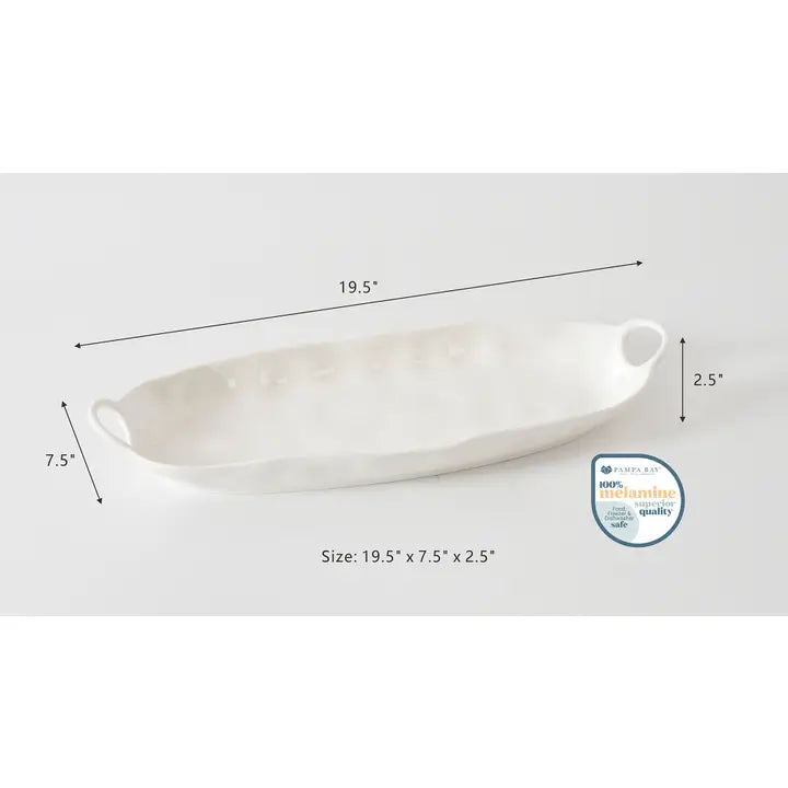 Melamine White Deep Long Server
