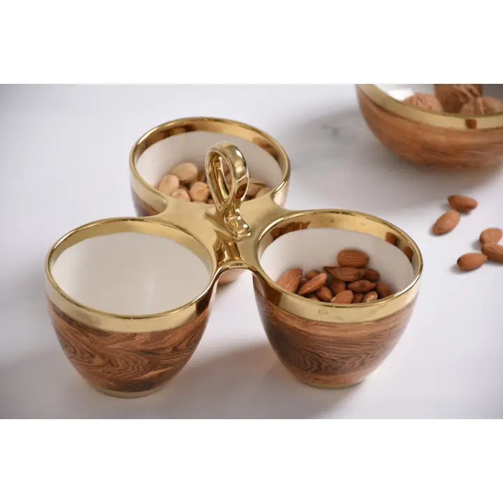 Madera Wood & Gold 3 Part Server