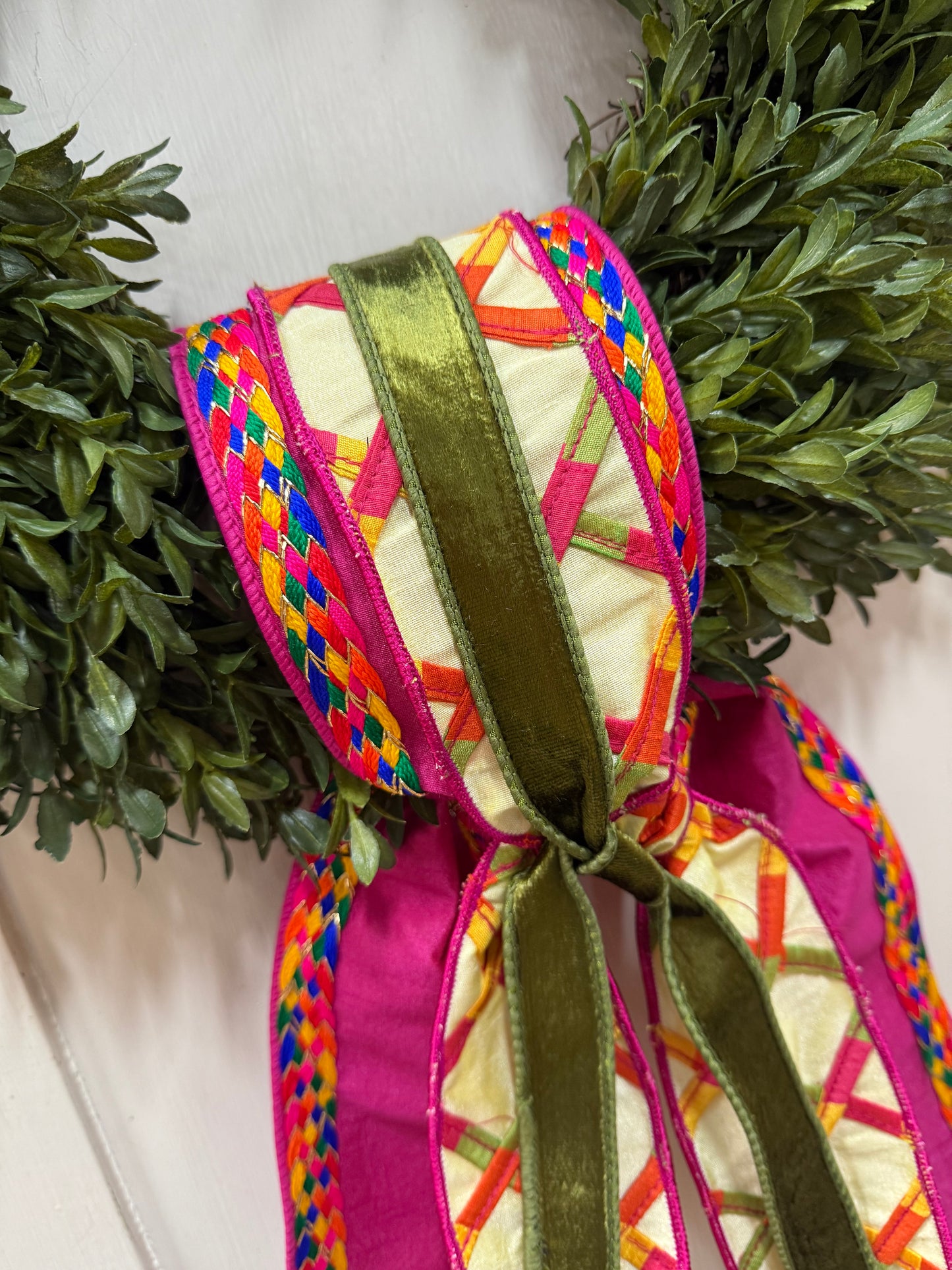 Multicolor Pink Diamond Ribbon Sash