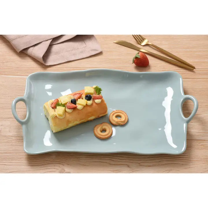 Melamine Aqua Square Large Platter