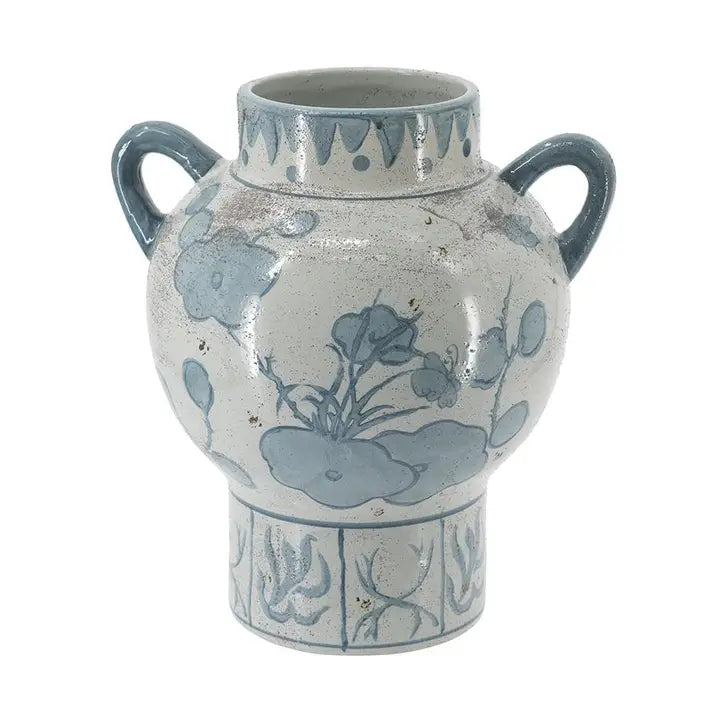 Blue & White Decorative Ceramic Flower Vase