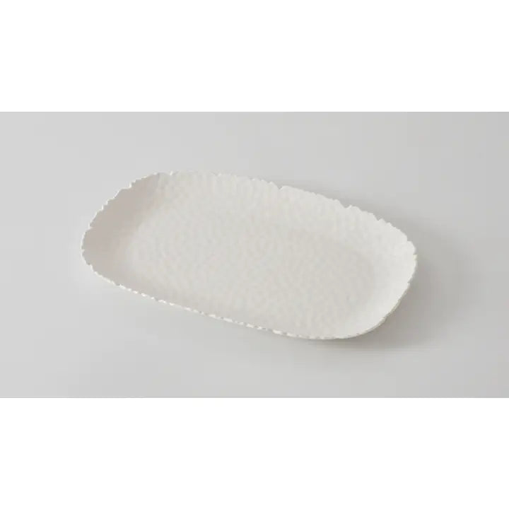 Melamine Wavy White Extra Large Serving Platter