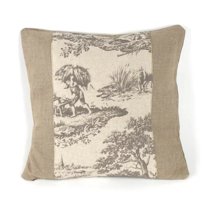 Canvas & Toile Printed French Pillow