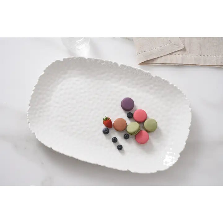 Melamine Wavy White Extra Large Serving Platter