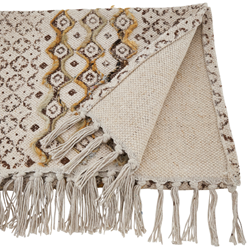Geometrical Embroidered Block Print Runner