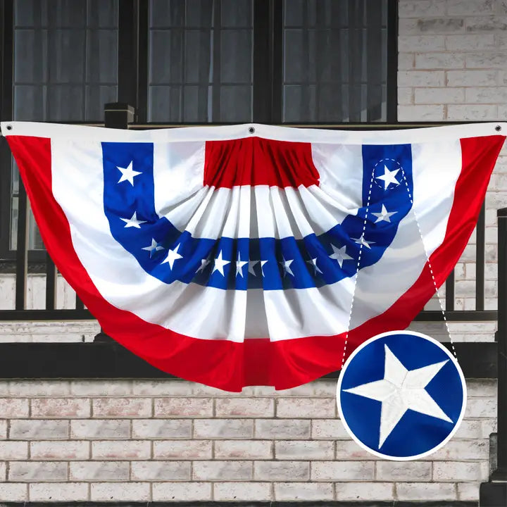 USA Pleated Fan Flag American-Two Sizes