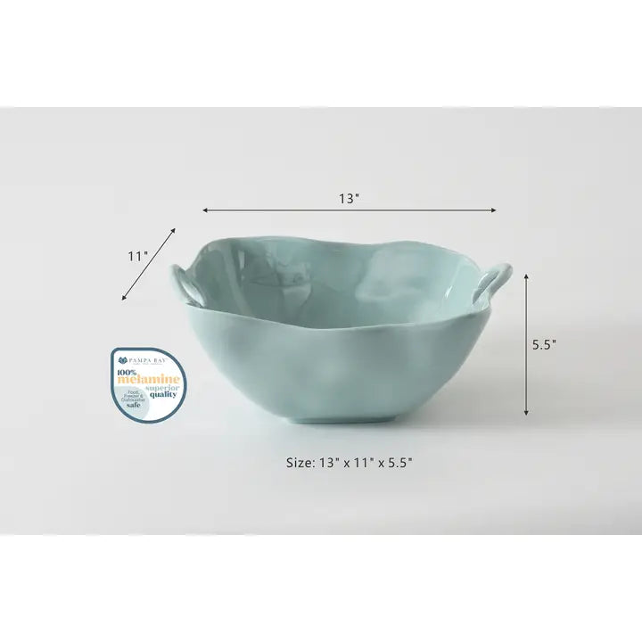 Melamine Aqua Serving Bowl- 3 Sizes