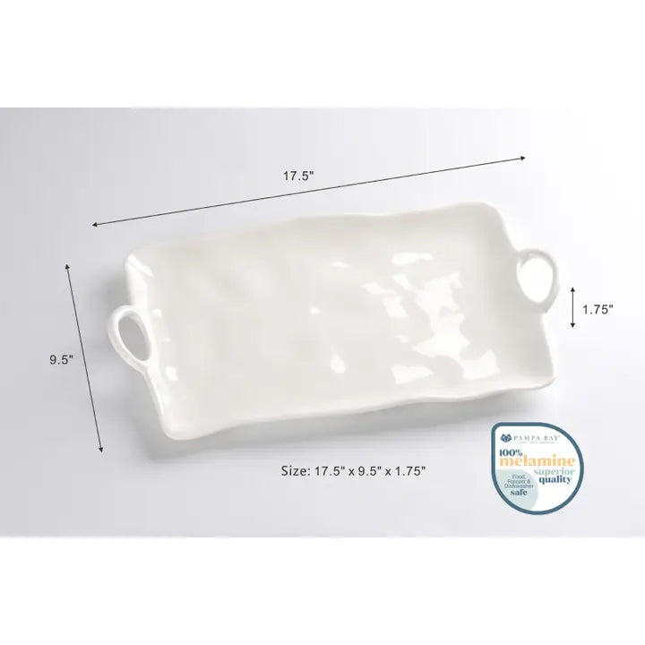 Melamine White Large Serving Platter