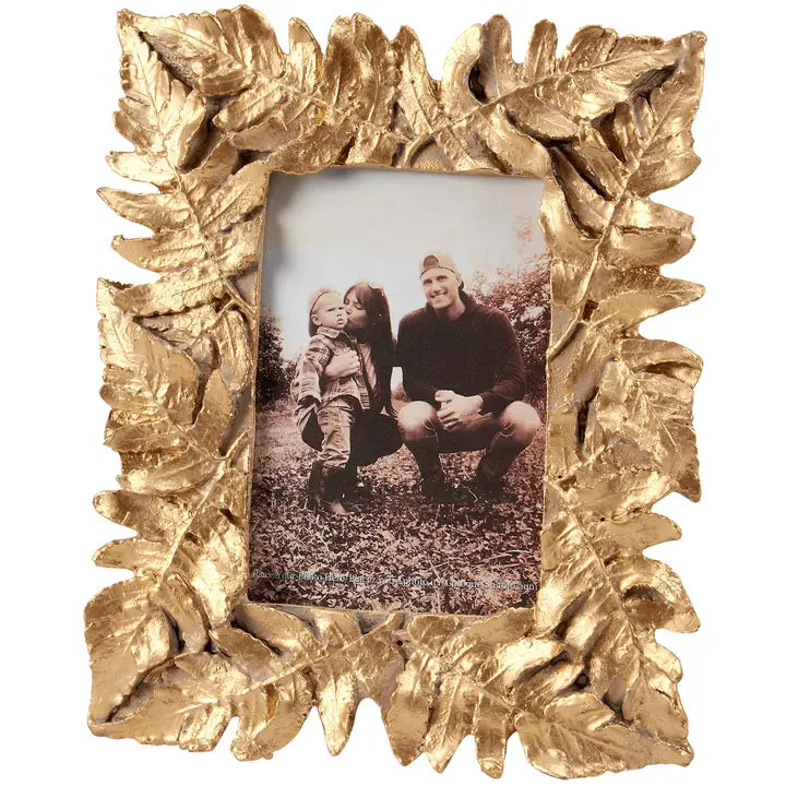 4x6 Gold Leaves Photo Frame