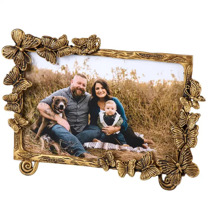 4x6 Gold Butterfly Photo Frame