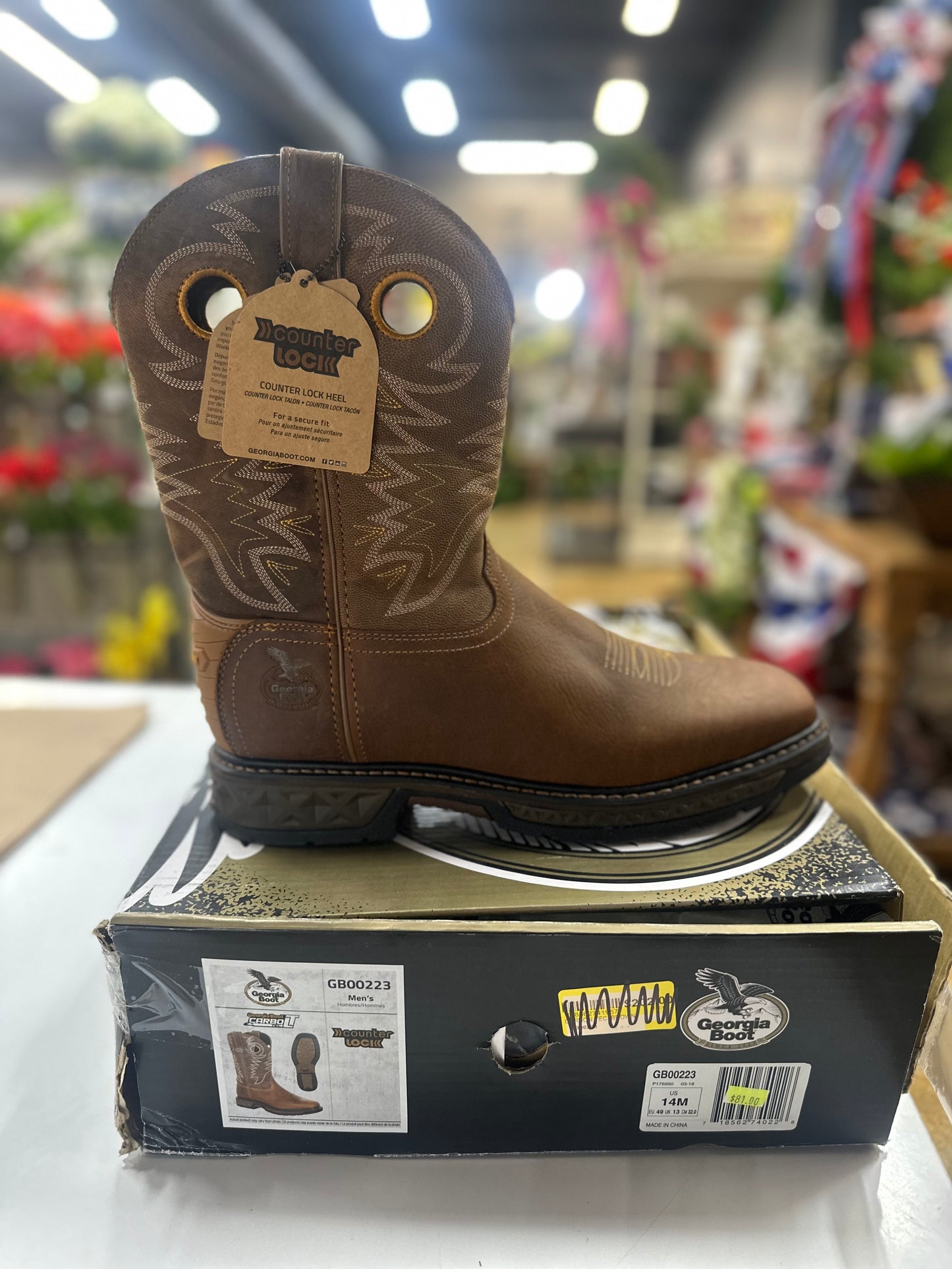 Georgia Carbo GB00223 Tec Lt Waterproof Work Boot- Alloy Toe