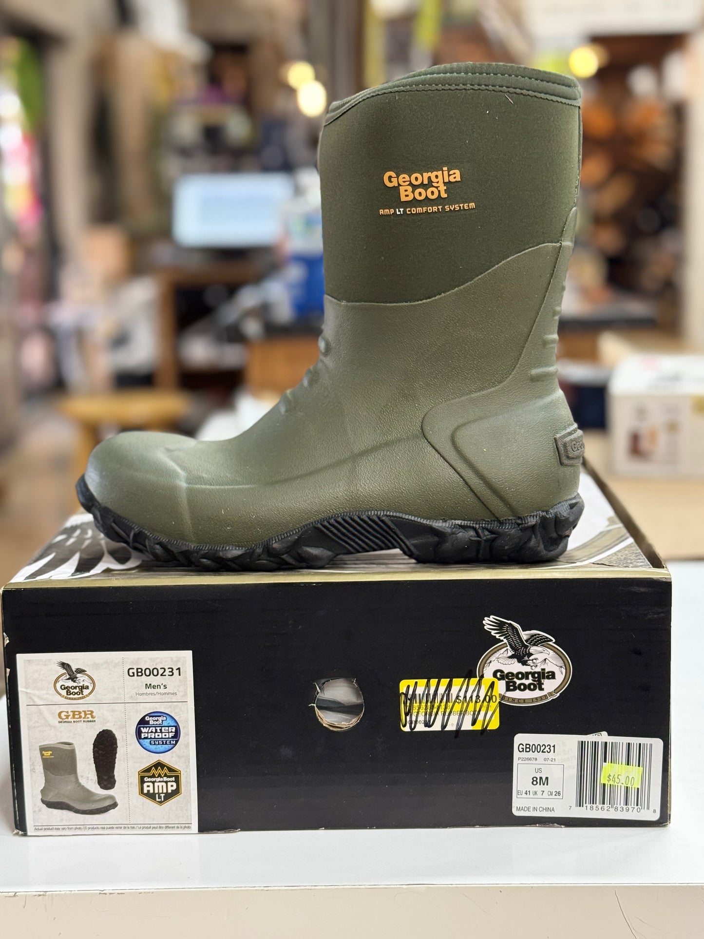 Georgia GB00231 Short Rubber/Neoprene Boot
