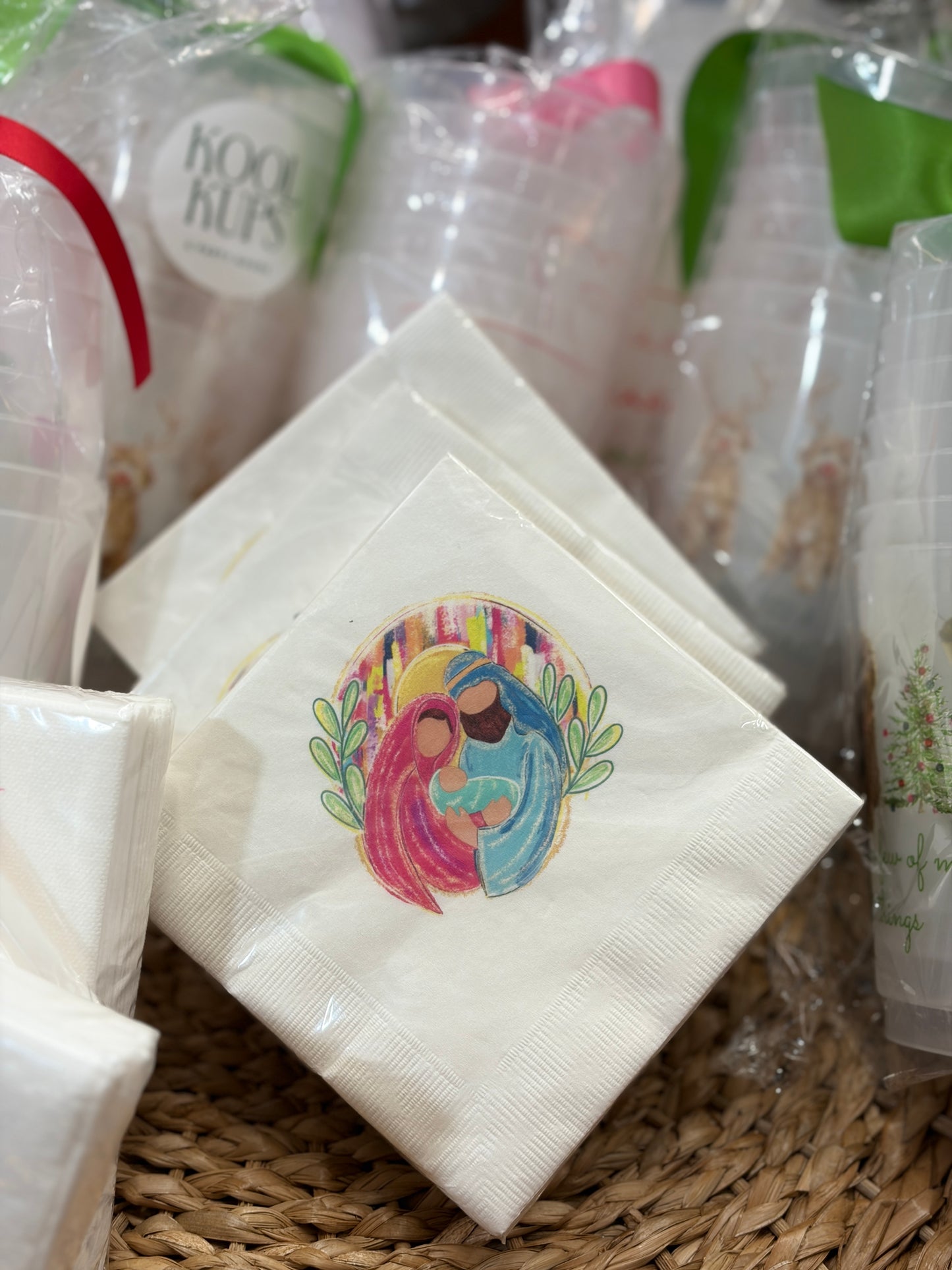 Watercolor Holy Family Napkins