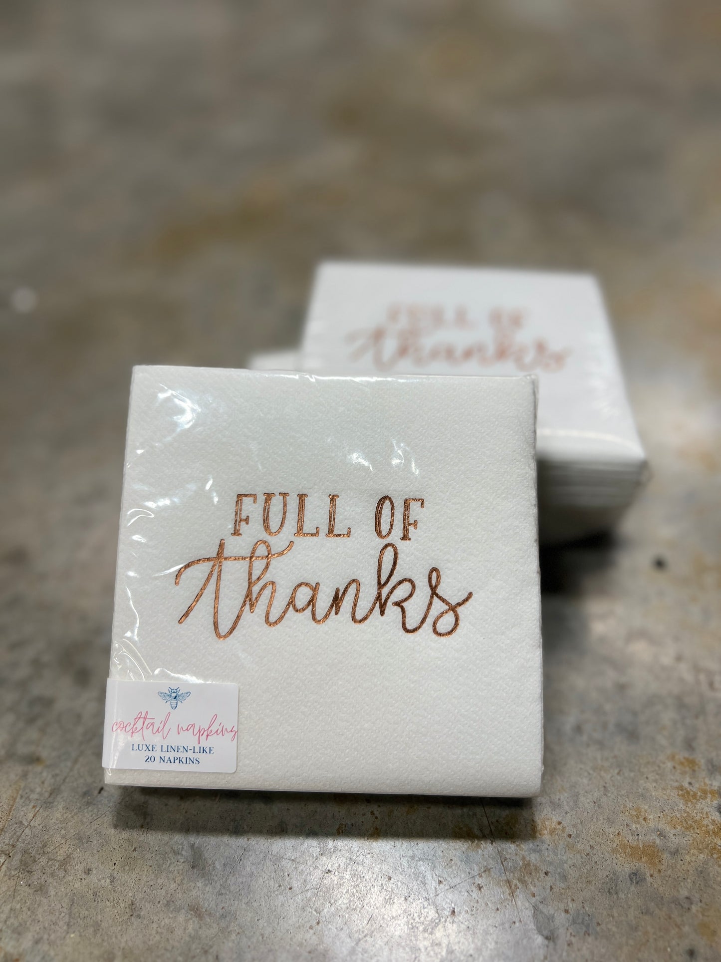 Full of Thanks Cocktail Napkins | Set of 20