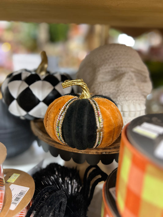 Velvet w/ Jewels Pumpkin-3 Sizes