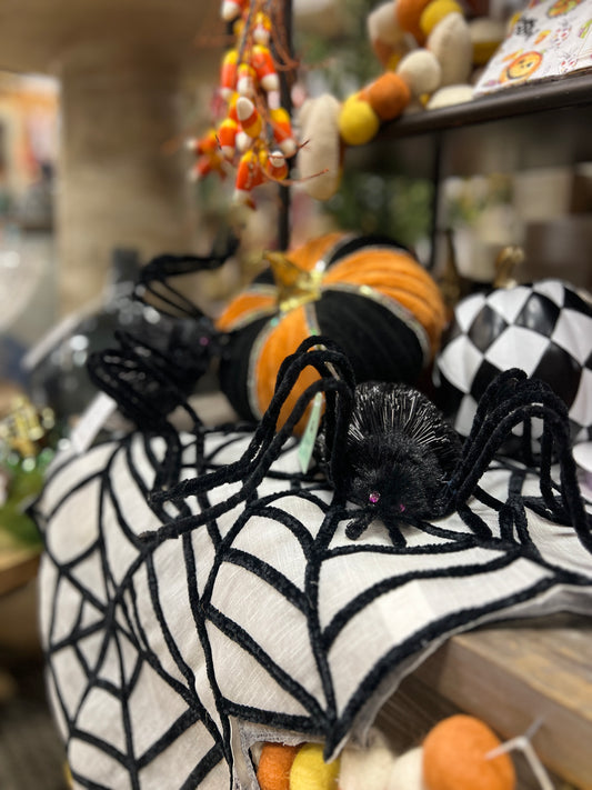 9" Glitter Black Spider