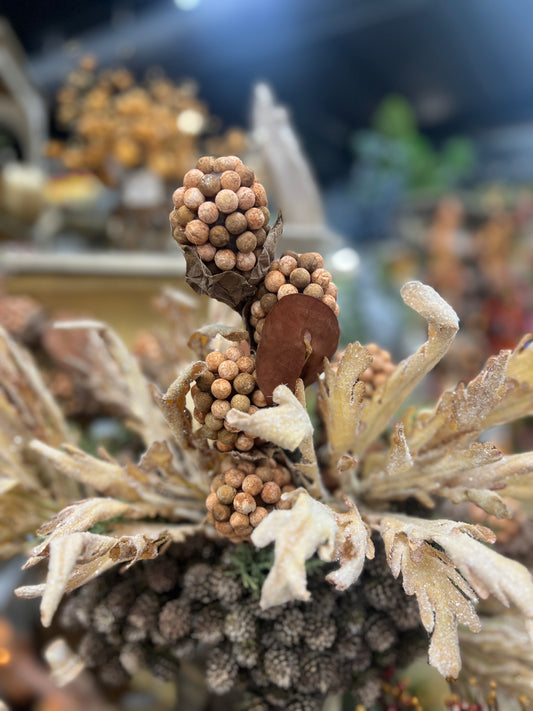 18" Autumn Pod Berry Spray