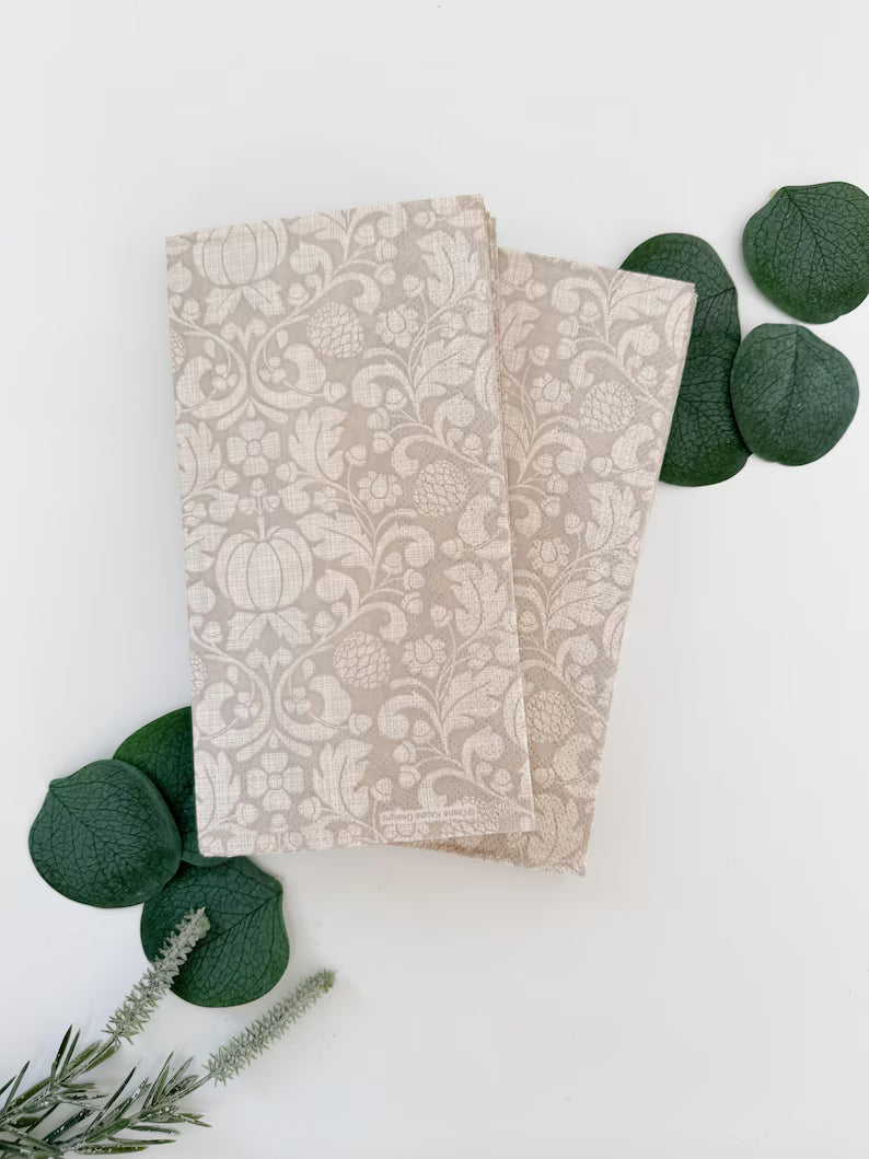 Francis Cream Fall Napkins, 3 Sizes