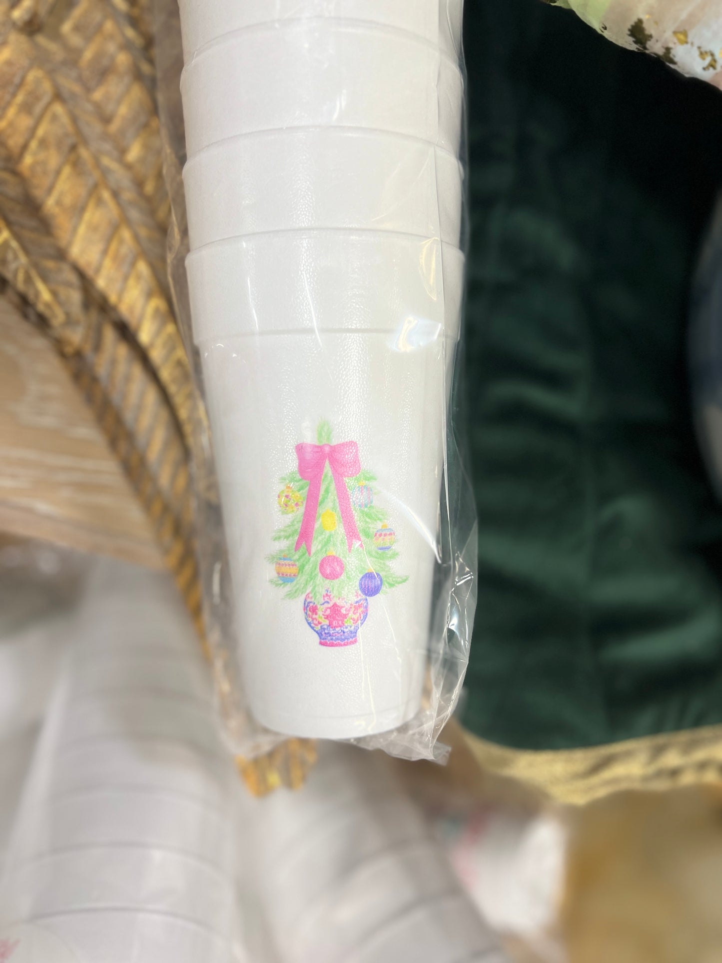 Christmas Styrofoam Cups - 7 Styles