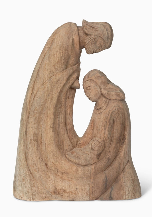 Wooden Carved Holy Family