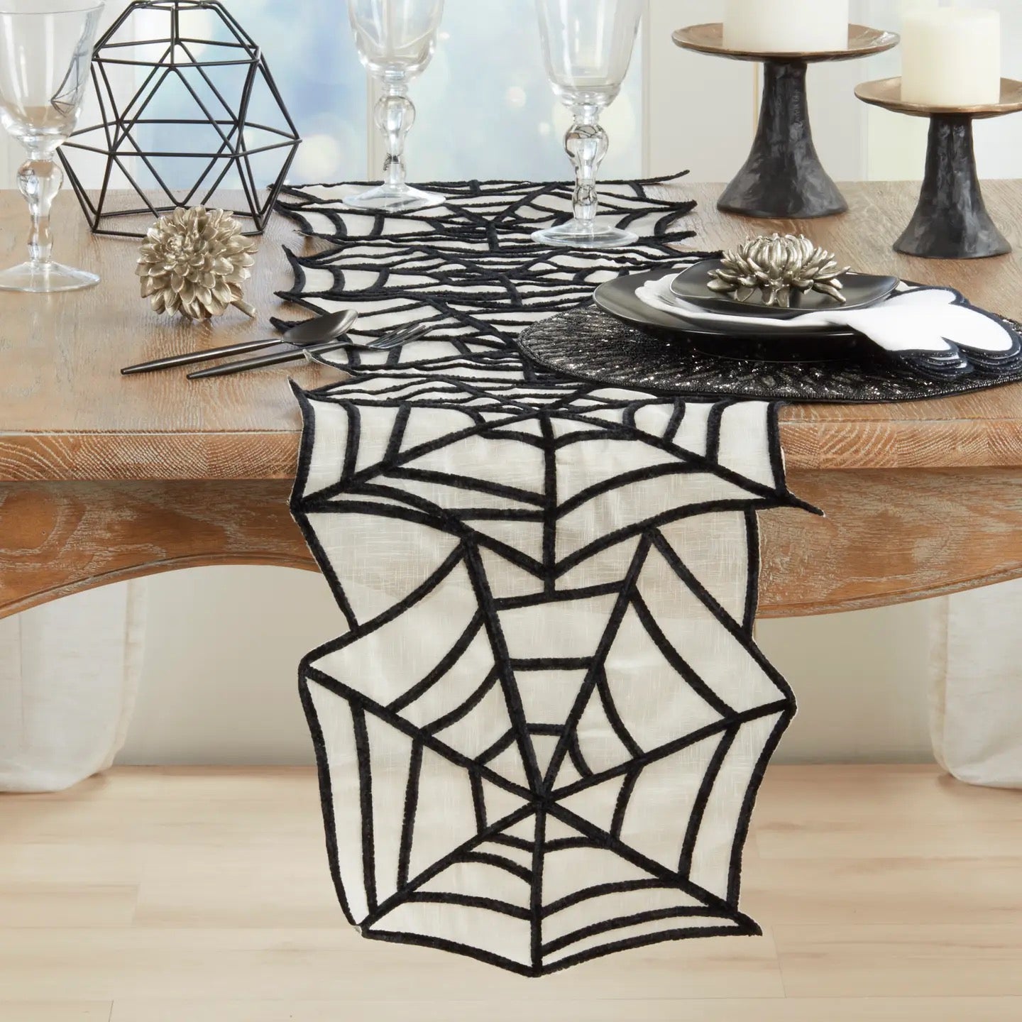 Spider Web Net Table Runner