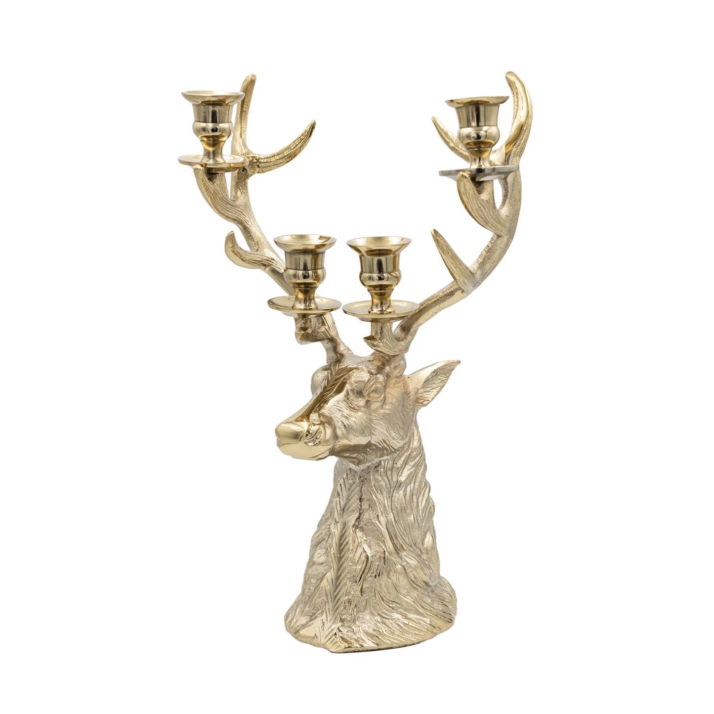 Gold & Metal Deer Candelabra