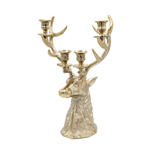 Gold & Metal Deer Candelabra