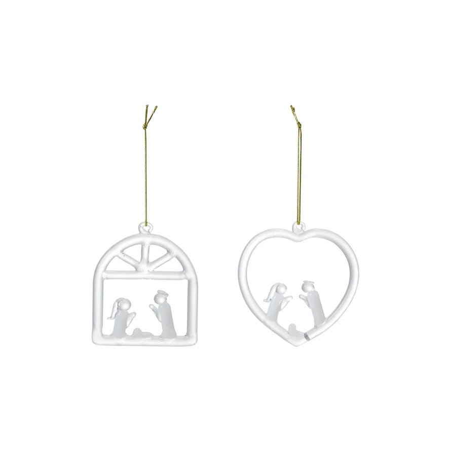 3-1/2" Glass Holy Family Ornament, 2 Styles