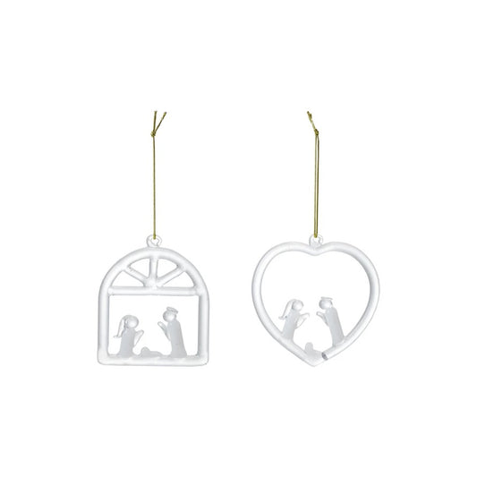 3-1/2" Glass Holy Family Ornament, 2 Styles