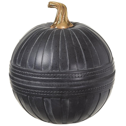 7.5"x 7" Festive Black Pumpkin