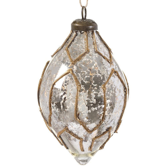 5.5" Antique Glass Finial Ornament