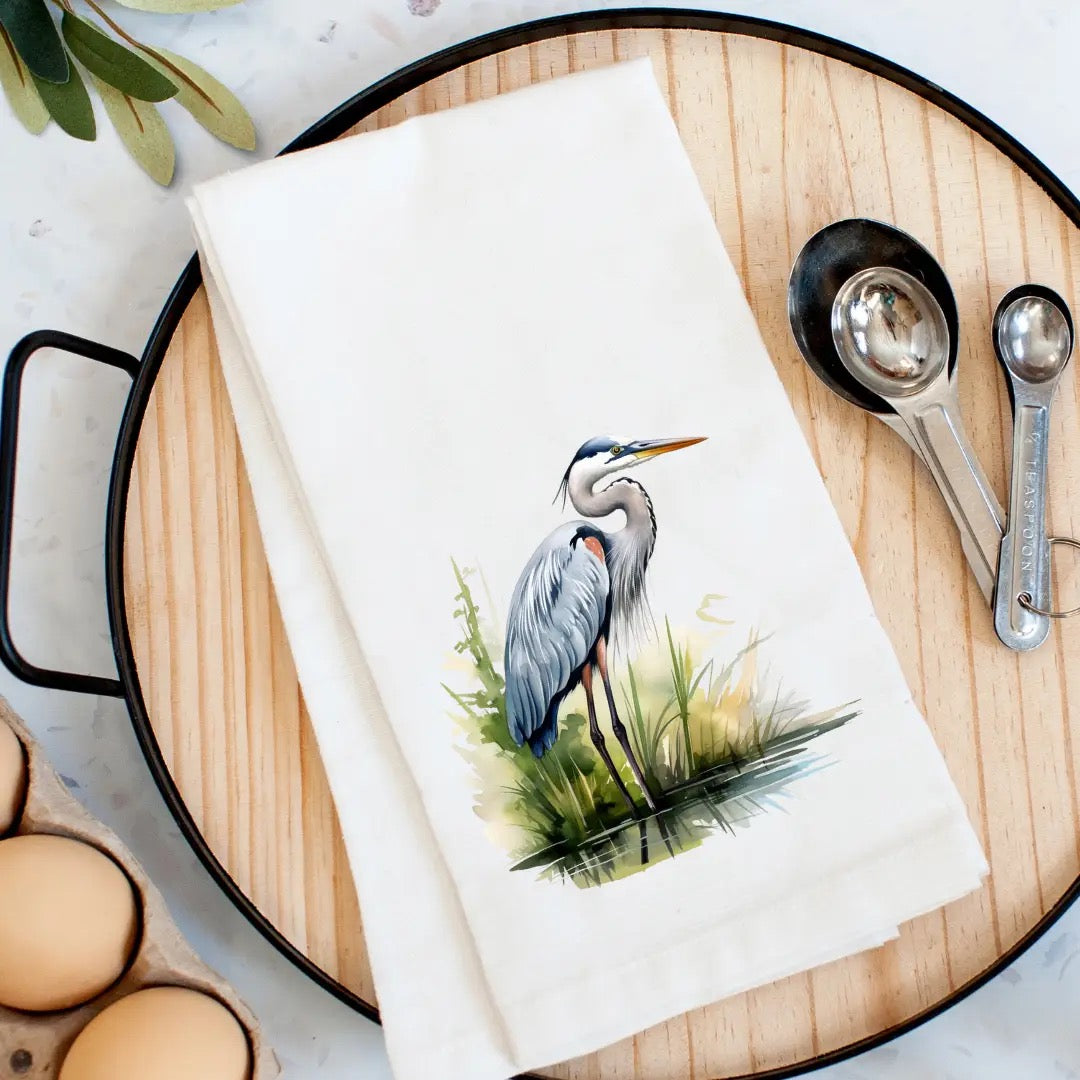 27"X27" Blue Heron Kitchen Towel