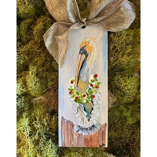 Yellow Headed Pelican Christmas Ornament