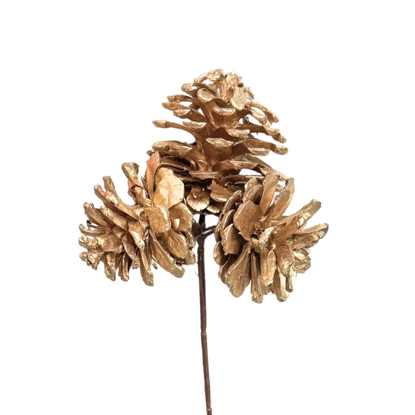 2" Metallic Gold Pinecone Pick