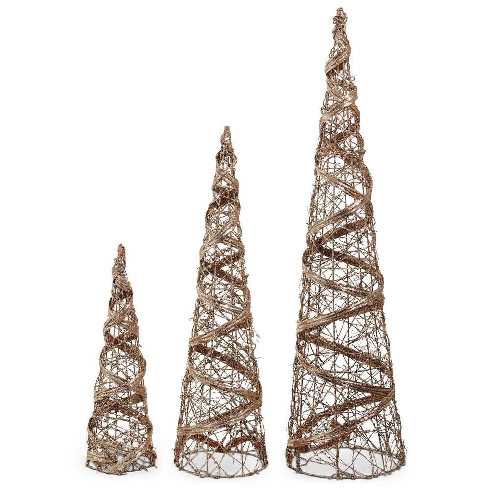 Champagne Vine Wrapped Trees, 3 Sizes