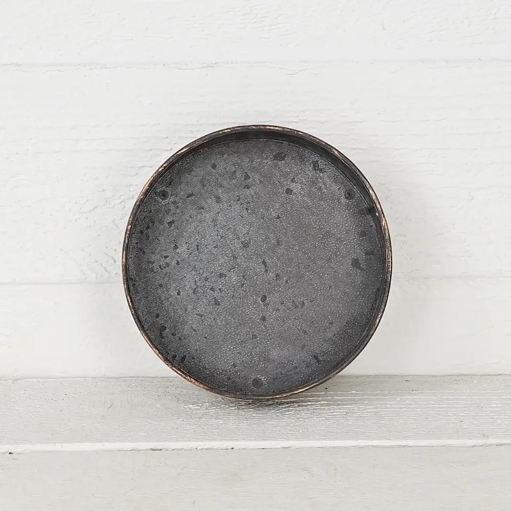 Round Antique Pewter Bowl