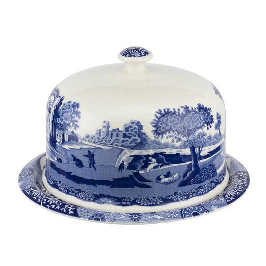 Blue Italian Serving Platter w/ Dome