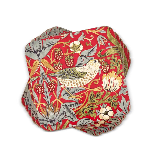 Strawberry Thief Coaster Set