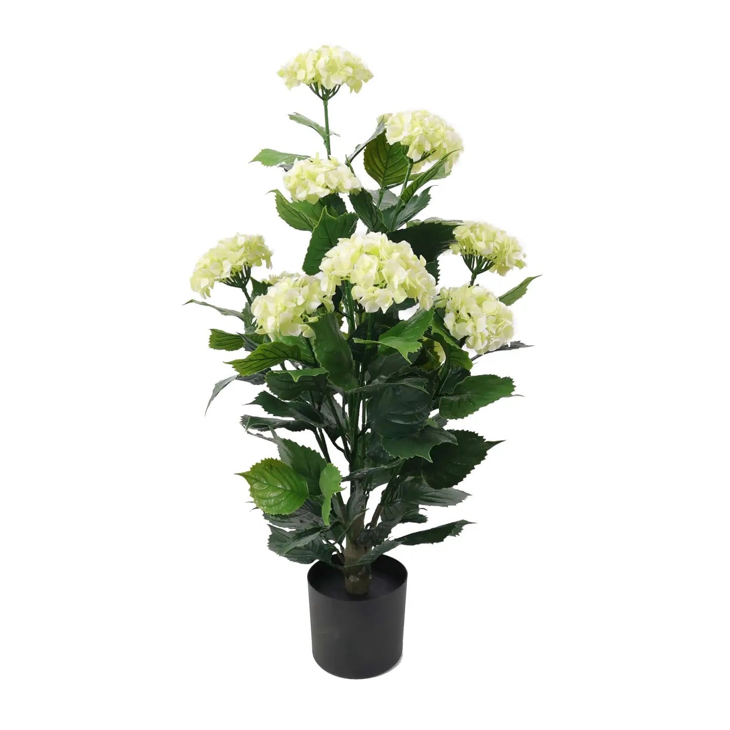 35.4" Artificial White Hydrangea Tree