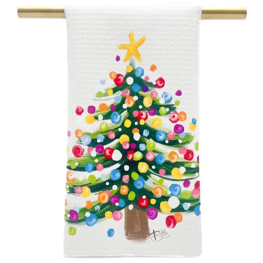 Colorful Splatter Tree Tea Towel