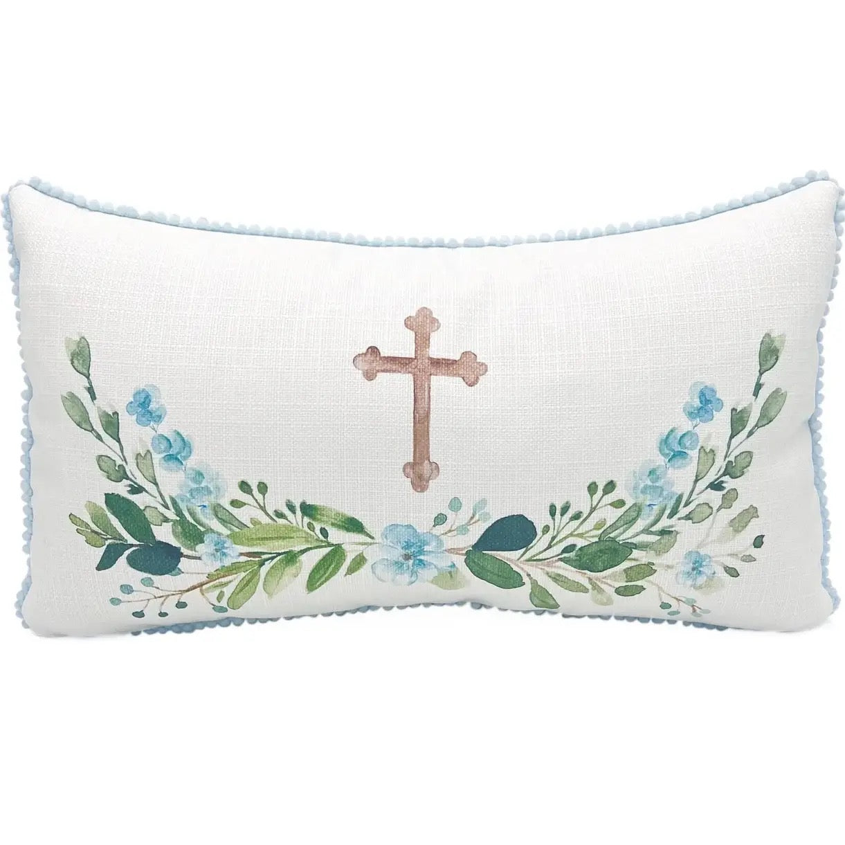 Little Floral Cross Pillow