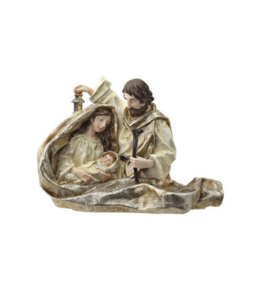 11" Resin Flowing Robe Holy Family Bust