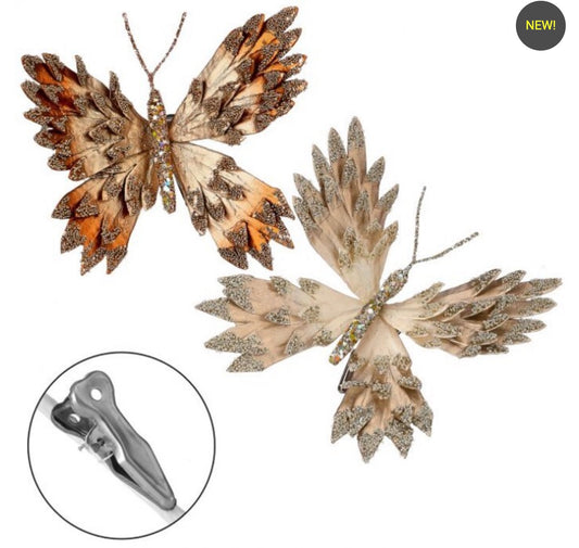 6" Beaded Forest Butterfly – 2 Styles Available