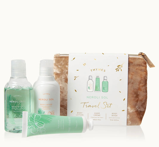 Neroli Sol Travel Set with Beauty Bag