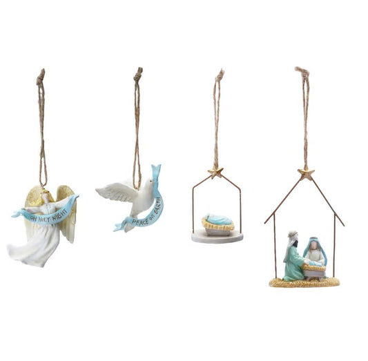 3" - 5" Resin Holiday Icon Ornament, 4 Styles