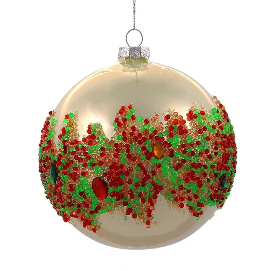 Shiny Beaded Ball Ornament-2 Styles