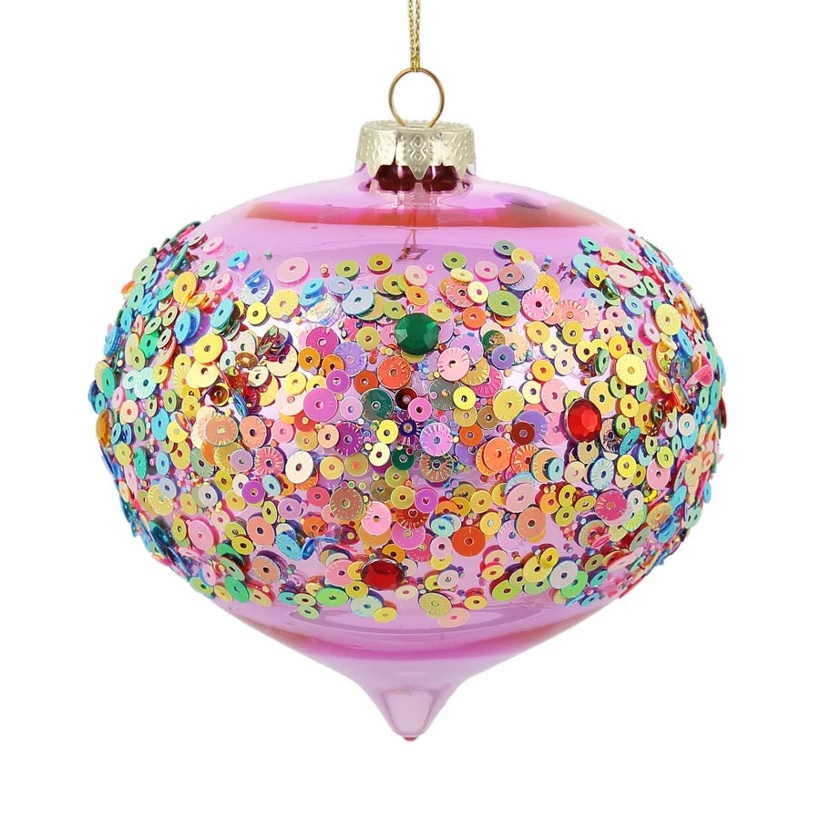 Multi Sequin/Jewel Kismet Ornament, 2 Colors