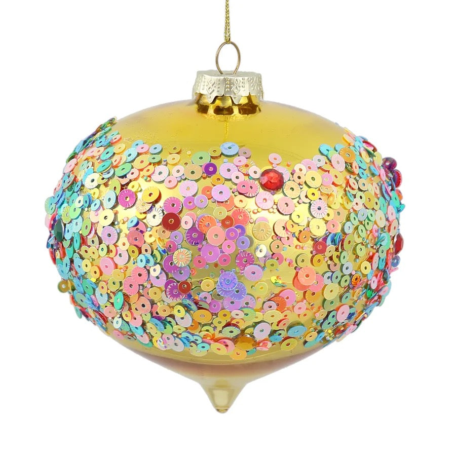 Multi Sequin/Jewel Kismet Ornament, 2 Colors