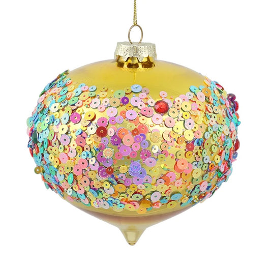 Multi Sequin/Jewel Kismet Ornament, 2 Colors
