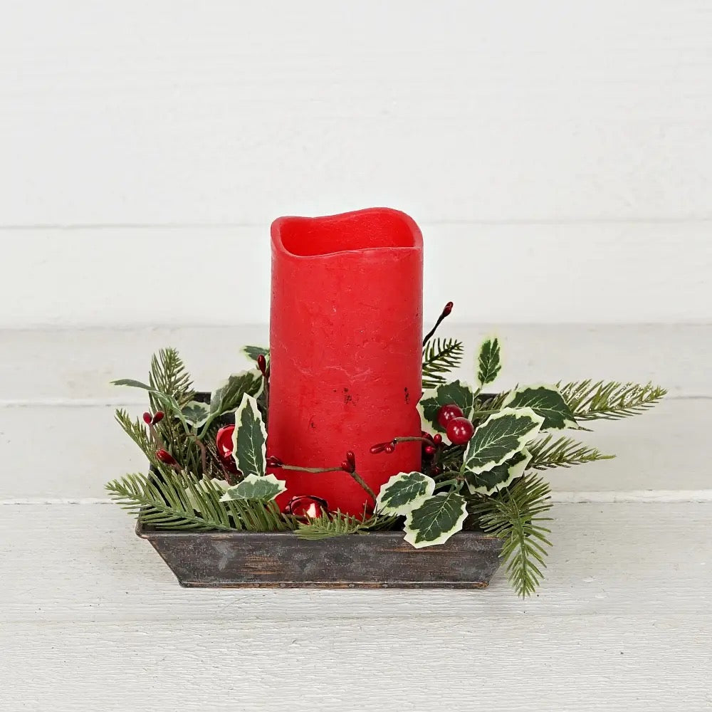 Square Antique Pewter Bowl